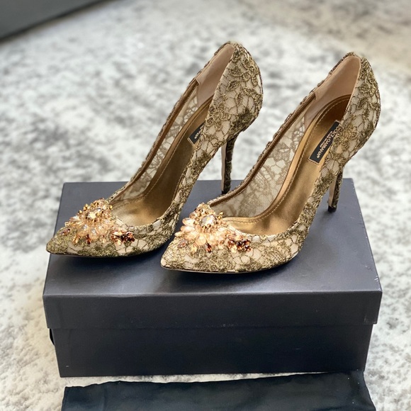 Dolce and Gabbana Crystal Embellished Pumps - Picture 3 of 8